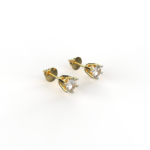 Avarta Jewellery 92.5 Sterling Silver 10 Cents Each Solitaire Studs
