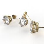 Avarta Jewellery 14k Gold 2 Carat Each Moissanite Pendant Set - Without Chain