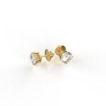 Avarta 18k Gold 50 Cents Each Lab Grown Diamond Solitaire Stud Earrings