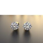 Avarta Gold 1 Carat Each Lab Grown Diamond Solitaire Stud Earrings