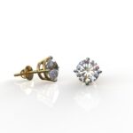 Avarta Jewellery 14k Gold 1 Carat Moissanite Studs