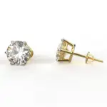 Avarta Jewellery 92.5 Sterling Silver 3.80 Carat Each Solitaire Stud Earrings
