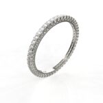 Avarta Jewellery 92.5 Sterling Silver Bangle With 25 Cents Each 5A Grade American Diamonds - Single Pcs