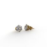 Avarta Jewellery Sterling Silver 2 Carat Each Moissanite Solitaire Studs