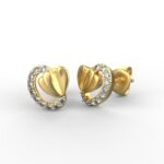 Avarta Jewellery 18K Gold Heart Diamond Stud Earrings