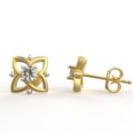 Avarta Jewellery 18K Hallmarked Gold Solitaire Studs Earrings With Certified Diamonds For Kids, Girls & Women