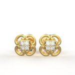 Avarta Jewellery 18K Hallmarked Gold Certified Diamond Stud Earrings For Kids, Girls & Women