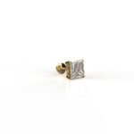 Avarta Jewellery 92.5 Sterling Silver 2 Carat Princess Cut Solitaire Unisex Stud Earring - Single Pcs