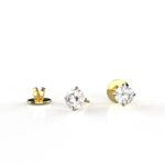 Avarta 18k Gold 10 Cents Solitaire Stud Earrings