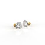 Avarta Jewellery 14k Gold 1 Carat Moissanite Unisex Solitaire Studs