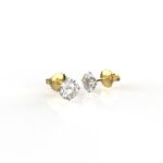 Avarta Jewellery 14k Gold 1 Carat Unisex Solitaire Studs