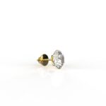 Avarta Jewellery 18k Gold 2 Carat Moissanite Solitaire Stud Earrings - Single Pcs