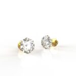 Avarta Jewellery Sterling Silver 2 Carat Solitaire Stud Earrings