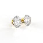 Avarta Jewellery 14k Gold 2 Carat Oval Moissanite Stud Earrings