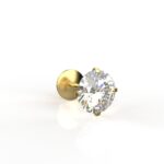 Avarta Jewellery 18k Gold 1.50 Carat Unisex Solitaire Studs - Single Pcs
