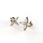 Avarta 18k Gold Marquise Flower Stud Earrings