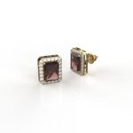 Avarta Jewellery 18k Gold 2.70 Carat Each Natural Ruby & Moissanite Studs