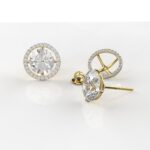 Avarta Jewellery 3.26 Carat Each 18k Gold Jacket Earring With Moissanite