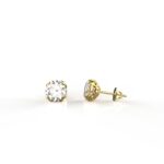 Avarta Jewellery 18k Gold 2 Carat each Moissanite Solitaire Studs
