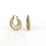 Avarta Jewellery 18K Yellow Gold Diamond Hoop Earrings