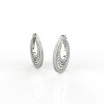 Avarta Jewellery 18K White Gold Diamond Hoop Earrings