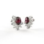 Avarta Gold Ruby Moissanite Stud Earrings