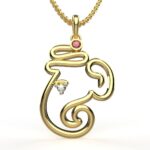 Avarta 18k Gold Diamond Ganesh Pendant