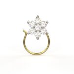 Avarta 18k Yellow Gold Certified Diamond Allure Nosepin For Girls & Women