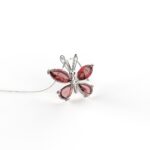 Avarta Jewellery Sterling Silver Red Butterfly Pendant for Kids, Girls & Women