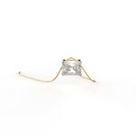 Avarta Jewellery 18k Gold 2.50 Carat Radiant Iced Cut Moissanite Solitaire Pendant