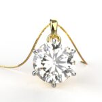 Avarta Jewellery 18k BIS Hallmarked Gold 2 Carat Solitaire Pendant For Girls & Women