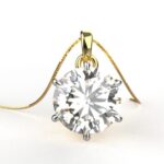 Avarta Jewellery 14k Gold 2 Carat Moissanite Solitaire Pendant For Girls & Women