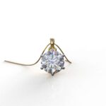 Avarta Jewellery Sterling Silver 2 Carat Moissanite Solitaire Pendant for Girls & Women