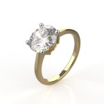 Avarta 14k Gold 2 Carat Moissanite Solitaire Ring