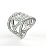 Avarta Jewellery Luxury Ring for Statement Looks Sterling Silver Ring American Diamonds for Girls and Womens