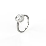 Avarta Jewellery 18k White Gold 1.50 Carat Moissanite Halo Ring