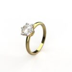 Avarta Jewellery 18k Gold 80 Cents Moissanite Solitaire Ring
