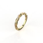 Avarta Jewellery Gold Wavy Lab Grown Diamond Ring