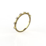 Avarta Jewellery Thin Gold Ring With Moissanite -18k Gold