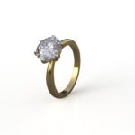 Avarta Jewellery 14k Gold 2 Carat Moissanite Ring