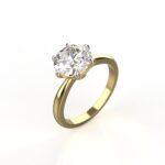 Avarta Jewellery 14k Gold 3 Carat Moissanite Ring For Girls & Women