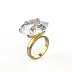 Avarta Jewellery 18k Gold 23 Carat Moissanite Solitaire Ring