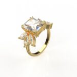 Avarta Jewellery 14k Gold 5 Carat Moissanite Cocktail Ring