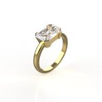 Avarta Jewellery 1.75 Carat Emerald Cut Moissanite Solitaire Unisex Ring