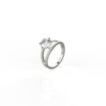 Avarta Jewellery 14k White Gold Bridal Solitaire Moissanites Ring