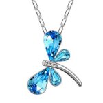 Avarta Allure Swarovski Element Blue Dragonfly Pendant for Girls and Women