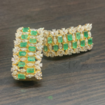 Avarta Jewellery 14K Gold Emerald moissanite Earrings