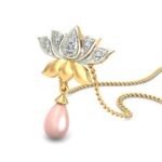 Avarta Jewellery 18k Gold Pearl Diamond Flower Pendant