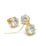 Avarta Jewellery Sterling Silver 2 Carat Each Solitaire Pendant Set