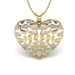 Avarta Jewellery Meshed Heart Lab Grown Diamond Pendant